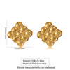 Wholesale Women's Retro Woven Geometric Electroplated Stainless Steel Earrings Ins Style