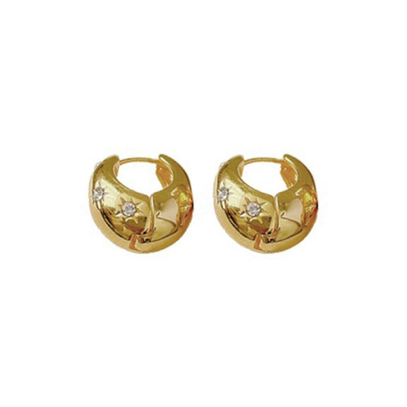 Wholesale Women's Retro Zinc Alloy Drop Shape Ear Jewelry With Gold Electroplating
