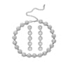 Wholesale Women's Rhinestone Inlaid Clavicle Chain Necklace And Earrings Set Vintage Fashion Geometric Jewelry