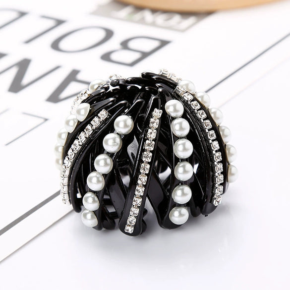 Wholesale Women's Rhinestone Ponytail Clip Handmade Ball Head Hair Grip