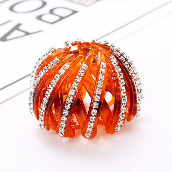 Wholesale Women's Rhinestone Ponytail Clip Handmade Ball Head Hair Grip