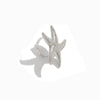 Wholesale Women's Ring Imitation Pearl Hollow Flower Geometric Electroplating