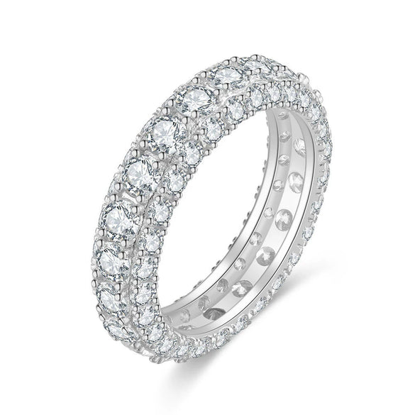 Wholesale Women's Ring S925 Silver Geometric Hip Hop Style