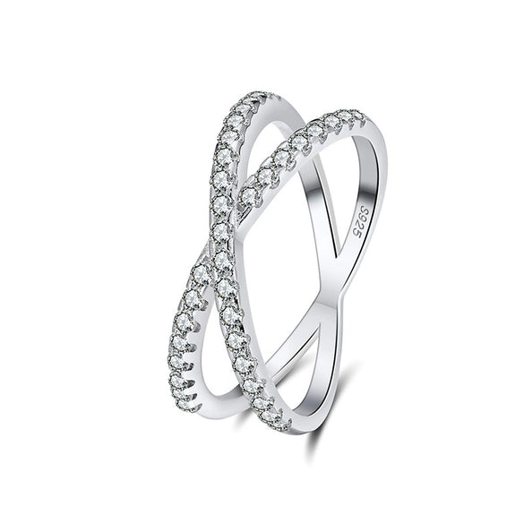Wholesale Women's Ring S925 Silver Geometric Hip Hop Style