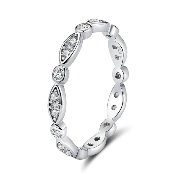 Wholesale Women's Ring S925 Silver Geometric Hip Hop Style