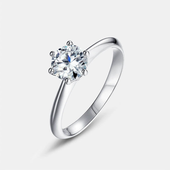 Wholesale Women's Ring S925 Silver Geometric Style Diamond Inlaid