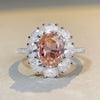 Wholesale Women's Ring S925 Sterling Silver Flower Pattern Electroplated With Zircon