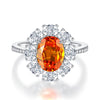 Wholesale Women's Ring S925 Sterling Silver Flower Pattern Electroplated With Zircon