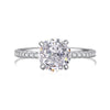 Wholesale Women's Ring S925 Sterling Silver Geometric Design Electroplated With Ice Flower High Carbon Diamond Zircon