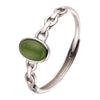 Wholesale Women's Ring S925 Sterling Silver Geometric Design Set With Gemstones