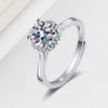 Wholesale Women's Ring S925 Sterling Silver Geometric Electroplating Style