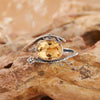 Wholesale Women's Ring With Natural Color Amethyst Citrine Topaz Garnet Set With Crystal In Thai Silver And S925 Sterling Silver With Flower Pattern