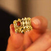 Wholesale Women's Rings Copper Geometric Rhombus Inlaid With Zircon Roman Old Money Style