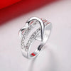 Wholesale Women's Rings Copper Heart Shaped Geometric Casual Style Zircon