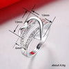 Wholesale Women's Rings Copper Heart Shaped Geometric Casual Style Zircon