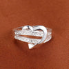 Wholesale Women's Rings Copper Heart Shaped Geometric Casual Style Zircon