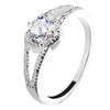 Wholesale Women's Romantic Heart Shaped Alloy Love Ring With Diamond And Electroplating For Wedding Jewelry