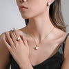 Wholesale Women's Rotating Four Leaf Clover Necklace In Titanium Steel With O Word Chain Light Luxury And Geometric Design Electroplated In Vacuum Furnace
