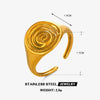 Wholesale Women's Rotating Geometric Stainless Steel 18K Goldplated Open Ring