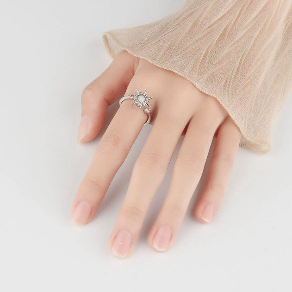 Wholesale Women's Rotating Sunflower Copper Ring For Stress Relief