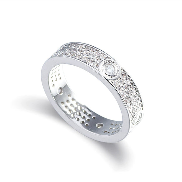 Wholesale Women's Round Bracelet With Diamond Like Zircon Made Of Environmental Protection Copper