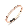 Wholesale Women's Round Bracelet With Diamond Like Zircon Made Of Environmental Protection Copper