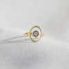 Wholesale Women's Round Devil Evil Eye Ring S925 Sterling Silver Geometric Electroplated