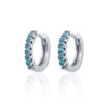 Wholesale Women's Round Micro Inlay Color Zircon Earrings