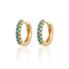 Wholesale Women's Round Micro Inlay Color Zircon Earrings