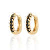 Wholesale Women's Round Micro Inlay Color Zircon Earrings