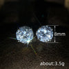 Wholesale Women's Round Zircon Earrings Copper Material Simple Geometric Style