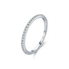 Wholesale Women's S925 Pure Silver Geometric Style Ring With Mosan Diamond And Rhinestones