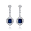 Wholesale Women's S925 Silver Cultivated Emerald Geometric Vintage Earrings