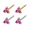 Wholesale Women's S925 Silver Earrings With Colorful Zircon And Geometric Pattern And Electroplating Treatment