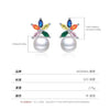 Wholesale Women's S925 Silver Earrings With Flower Pattern And Inlaid Freshwater Pearls And Zircon