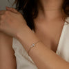 Wholesale Women's S925 Silver Electroplated Geometric Cross Bracelet With Moissanite