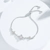 Wholesale Women's S925 Silver Fairy Style Heartshaped Bracelet With Star And Geometric Patterns And Electroplating