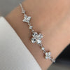 Wholesale Women's S925 Silver Fairy Style Heartshaped Bracelet With Star And Geometric Patterns And Electroplating
