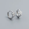 Wholesale Women's S925 Silver Flower Pattern Earrings With Electroplating