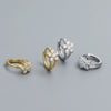 Wholesale Women's S925 Silver Flower Pattern Earrings With Electroplating