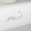 Wholesale Women's S925 Silver Geometric Cshaped Earrings With Electroplating Treatment
