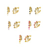 Wholesale Women's S925 Silver Geometric Cshaped Multilayer Diamond Set Electroplated Earrings