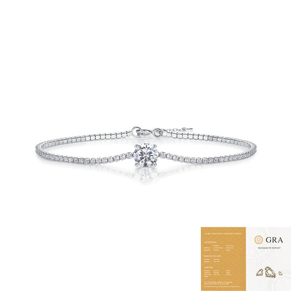 Wholesale Women's S925 Silver Geometric Fashion Bracelet Set With Diamonds