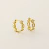 Wholesale Women's S225 Silver Geometric Heart Shaped Electroplated Earrings