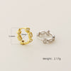 Wholesale Women's S225 Silver Geometric Heart Shaped Electroplated Earrings