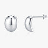 Wholesale Women's S925 Silver Geometric Irregular Bean Electroplated Earrings