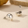 Wholesale Women's S925 Silver Geometric Irregular Bean Electroplated Earrings
