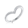 Wholesale Women's S925 Silver Geometric Moissanite Crown Adjustable Ring With Electroplating