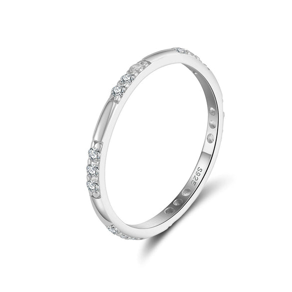 Wholesale Women's S925 Silver Geometric Ring With Electroplating And Minimalist Ins Style