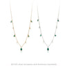 Wholesale Women's S925 Silver Geometric Square Pendant Necklace With Green Water Drop Retro Style And Electroplating